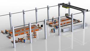 Технологическая линия по производству световых опор СВ